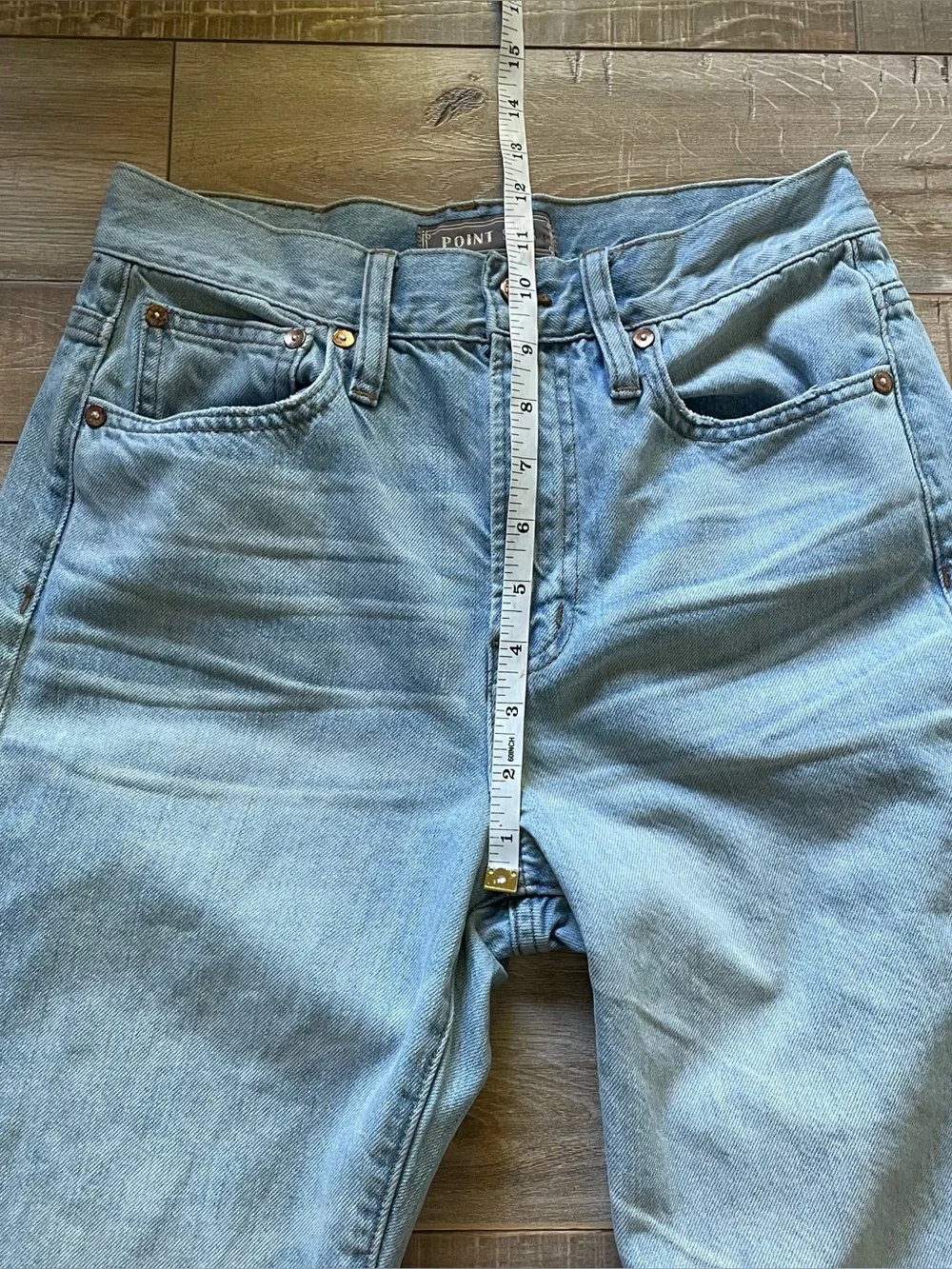 J.Crew Point Sur Denim Jeans Women’s 26 Light Wash High Rise Straight Leg